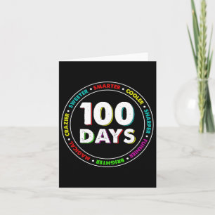 Tarjeta 100° Día De Regalo De Diseño Escolar Para Estudian