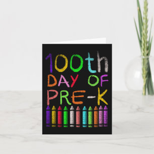 Tarjeta 100° Día de Regalo Estudiantil Preescolar Feliz 10