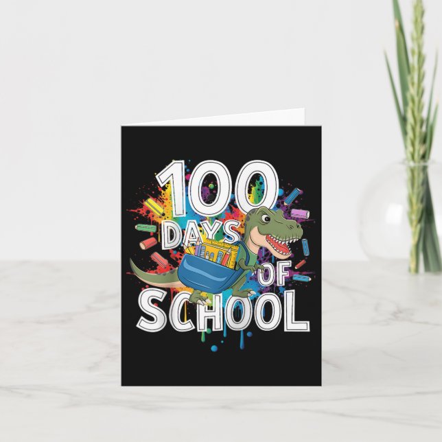 Tarjeta 100° Día Gracioso Profesor y campeón; Estudiante 1 (Anverso)