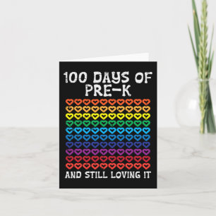 Tarjeta 100 días antes de que el amor a los niños corra el