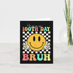 Tarjeta 100 días Bruh Smile 100 días a escolares