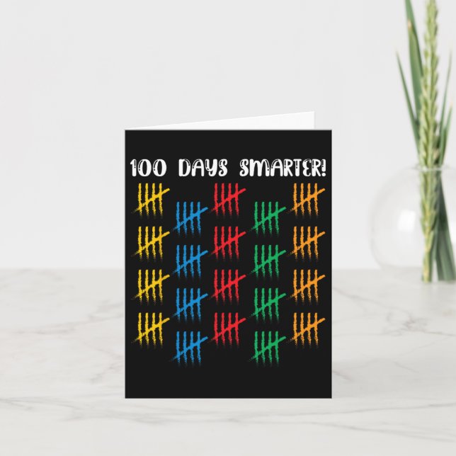 Tarjeta 100 días Chicas de estudiantes más inteligentes y  (Anverso)