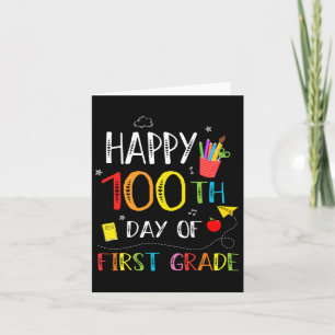 Tarjeta 100 Días De 1er Grado Feliz 100º Día De La Escuela