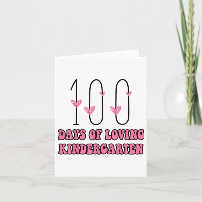 Tarjeta 100 Días De Amando Al Profesor De Kindergarten Val (Anverso)