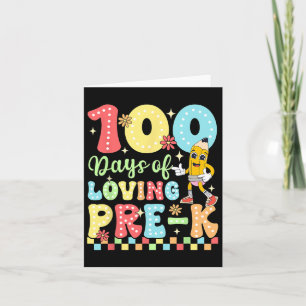 Tarjeta 100 Días De Amante Celebración De Niños Maestros P