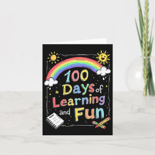 Tarjeta 100 Días De Aprendizaje Y Diversión 100° Día De La