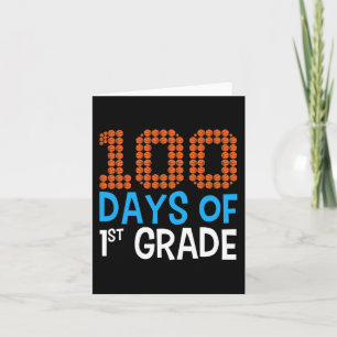 Tarjeta 100 días de baloncesto de primer grado Deporte 100