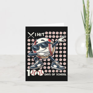 Tarjeta 100 Días De Bate De Béisbol Escolar 100º Día De