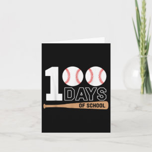 Tarjeta 100 Días De Béisbol Escolar 100º Día De La Escuela