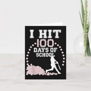 Tarjeta 100 Días De Béisbol Escolar 100º Día De La Escuela