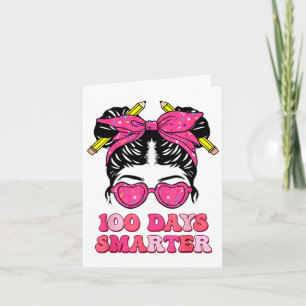 Tarjeta 100 Días De Bollos De Pelo Escolar 100 Días Más In