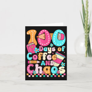 Tarjeta 100 Días De Café Y Campeón; Catedrático De Caos Re