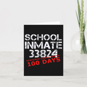 Tarjeta 100 Días De Camisa Escolar Para Estudiantes 100º D