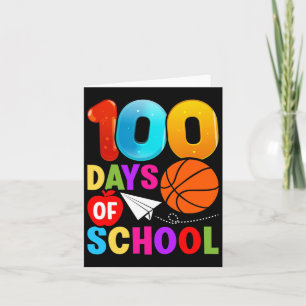 Tarjeta 100 días de Chica de niños Bysketbyll 100 días