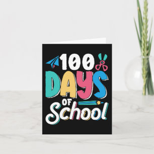 Tarjeta 100 Días De Clase Escolar Infantil De Clase Cuta