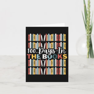 Tarjeta 100 días de clases. 100 días en los libros que lee