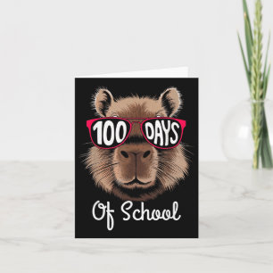 Tarjeta 100 días de clases Guay Capybara 100 días más inte
