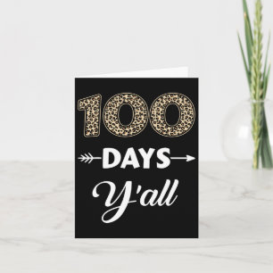 Tarjeta 100 días de clases por 100 días con Leopar