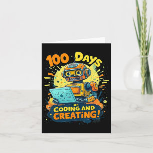 Tarjeta 100 Días De Codificación Y Creación De Robot 100 D