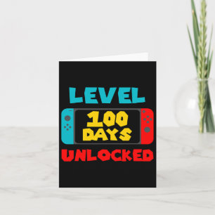 Tarjeta 100 días de colegio desbloqueados videojugador de 