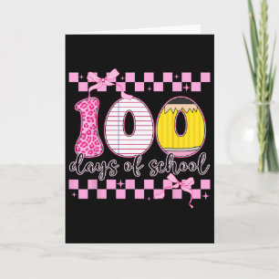 Tarjeta 100 Días De Colegio Divertido 100º Día Profesor Ni