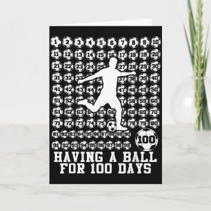 Tarjeta 100 Días De Colegio Fútbol Masculino 100º Día De C