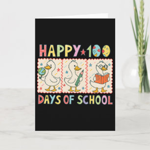 Tarjeta 100 Días De Colegio Pato Lindo Profesor 100º Días