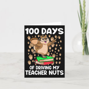 Tarjeta 100 Días De Conducir A Mi Maestra Nueces 100 Días 