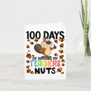 Tarjeta 100 Días De Conducir A Mi Maestra Nueces 100 Días