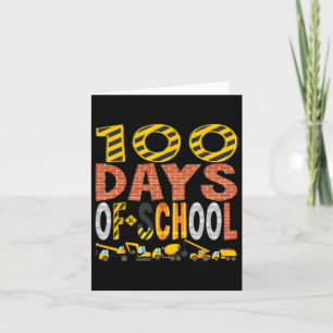 Tarjeta 100 Días De Construcción Escolar Camión