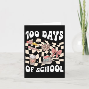 Tarjeta 100 días de Coquette, profesora de escuela, por fi
