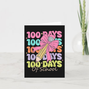 Tarjeta 100 días de Coquette, profesora de escuela, por fi