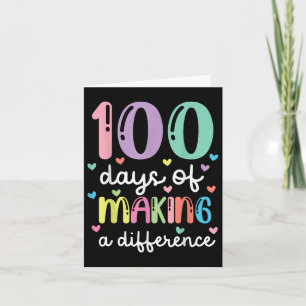Tarjeta 100 días de diferencia 100 días de colegio