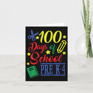 Tarjeta 100 Días De Educación Preescolar 4