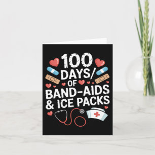 Tarjeta 100 Días De Enfermera Escolar Vendas Del Día 100 E