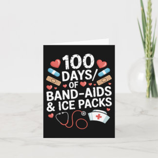 Tarjeta 100 Días De Enfermera Escolar Vendas Del Día 100 E