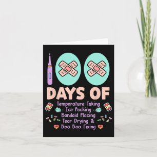 Tarjeta 100 Días De Enfermero Escolar Empaquetado De Bynda