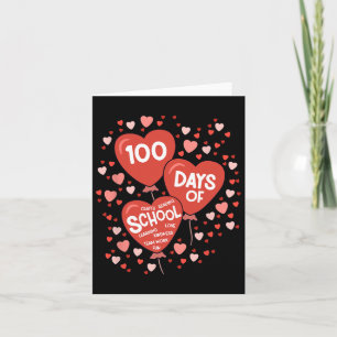 Tarjeta 100 Días De Enseñanza De Los Maestros Escolares 1