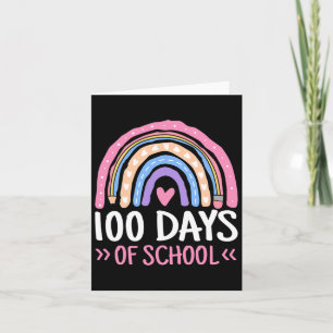 Tarjeta 100 Días De Enseñanza Escolar Niños 100 Días De Co