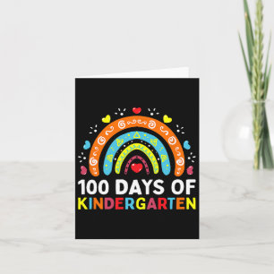 Tarjeta 100 Días De Enseñanza O Estudiante En La Escuela D