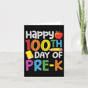 Tarjeta 100 Días De Enseñanza Preescolar 100 Días De