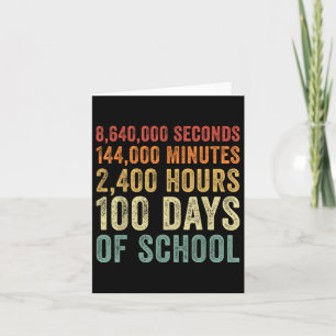 Tarjeta 100 días de equipo de profesores escolares 80 Retr