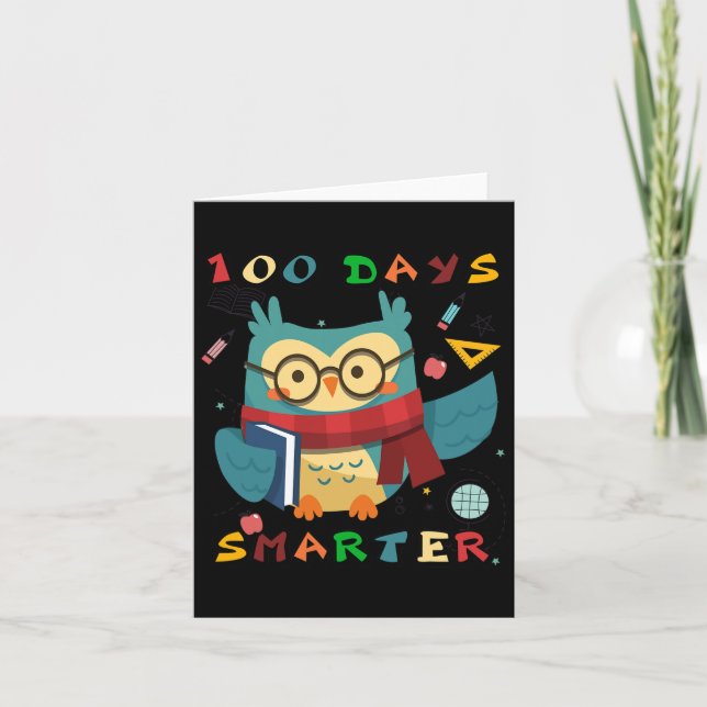 Tarjeta 100 Días De Escolar Chica Regalo Lomo Más Intelige (Anverso)