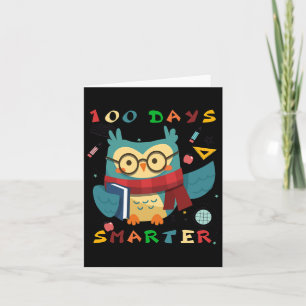 Tarjeta 100 Días De Escolar Chica Regalo Lomo Más Intelige