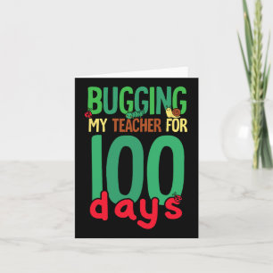 Tarjeta 100 Días De Escolarización Bugging Mis Niños Maest