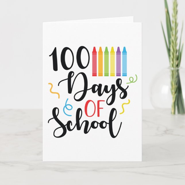 Tarjeta 100 días de escuela (Anverso)