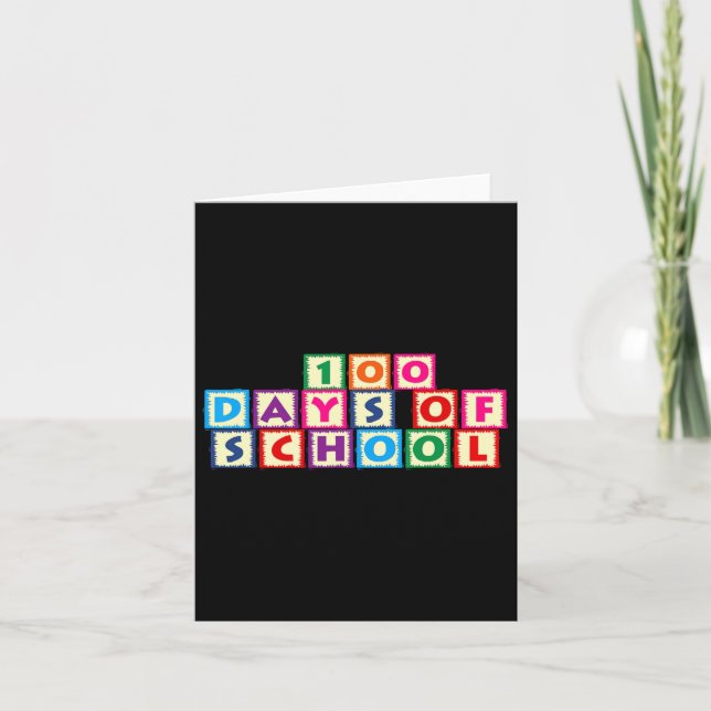 Tarjeta 100 Días De Escuela (Anverso)