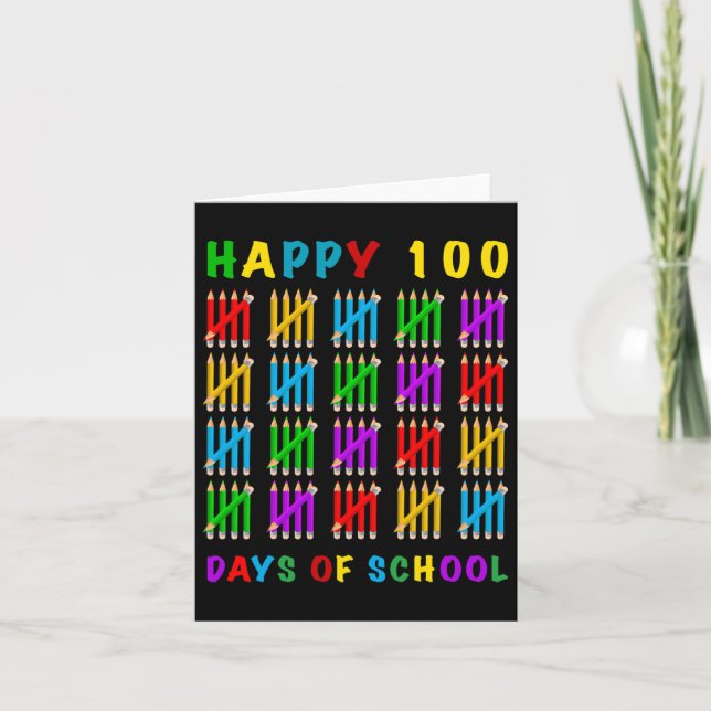 Tarjeta 100 Días De Escuela (Anverso)