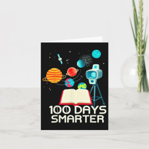 Tarjeta 100 días de escuela 100 días de astronauta espacia