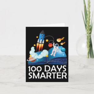 Tarjeta 100 días de escuela 100 días de astronauta espacia